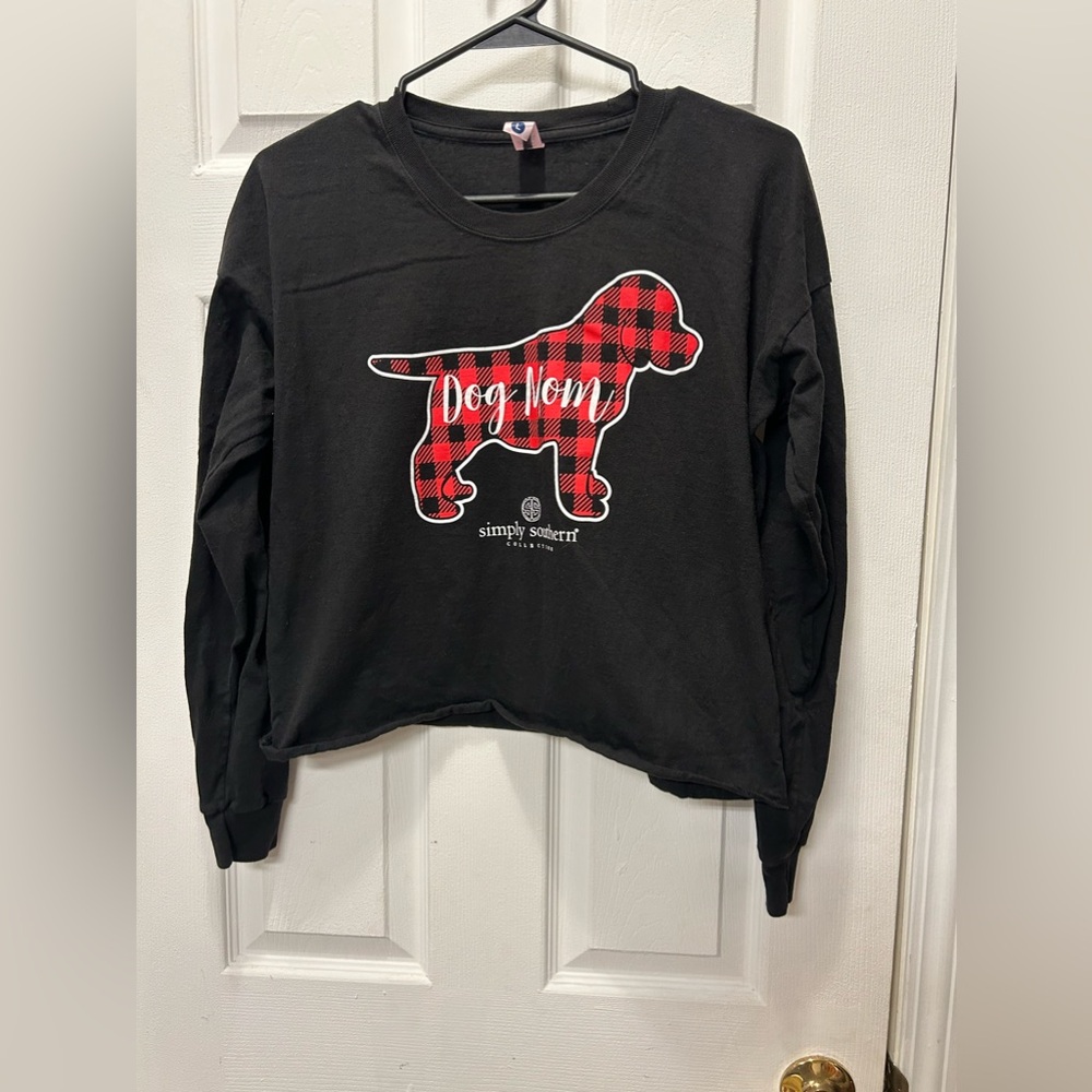 Longsleeve crop top dog mom Simply Southern